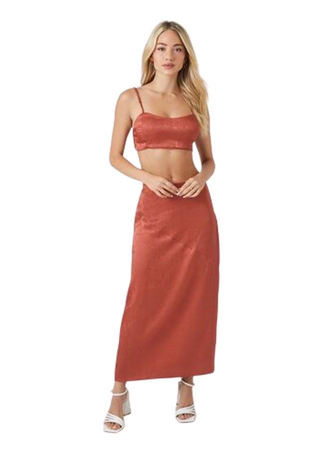 FOREVER 21 Satin Maxi Slip Skirt  - Image 1