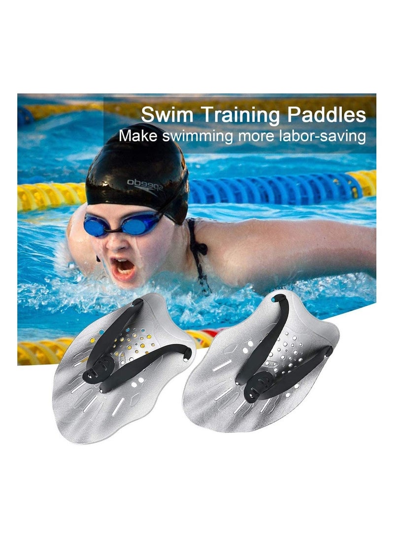 SYOSI Swim Paddles Hand Training with Adjustable Straps Swimming for Women Men and Children Professional Accessories 1 Pair  - Image 3