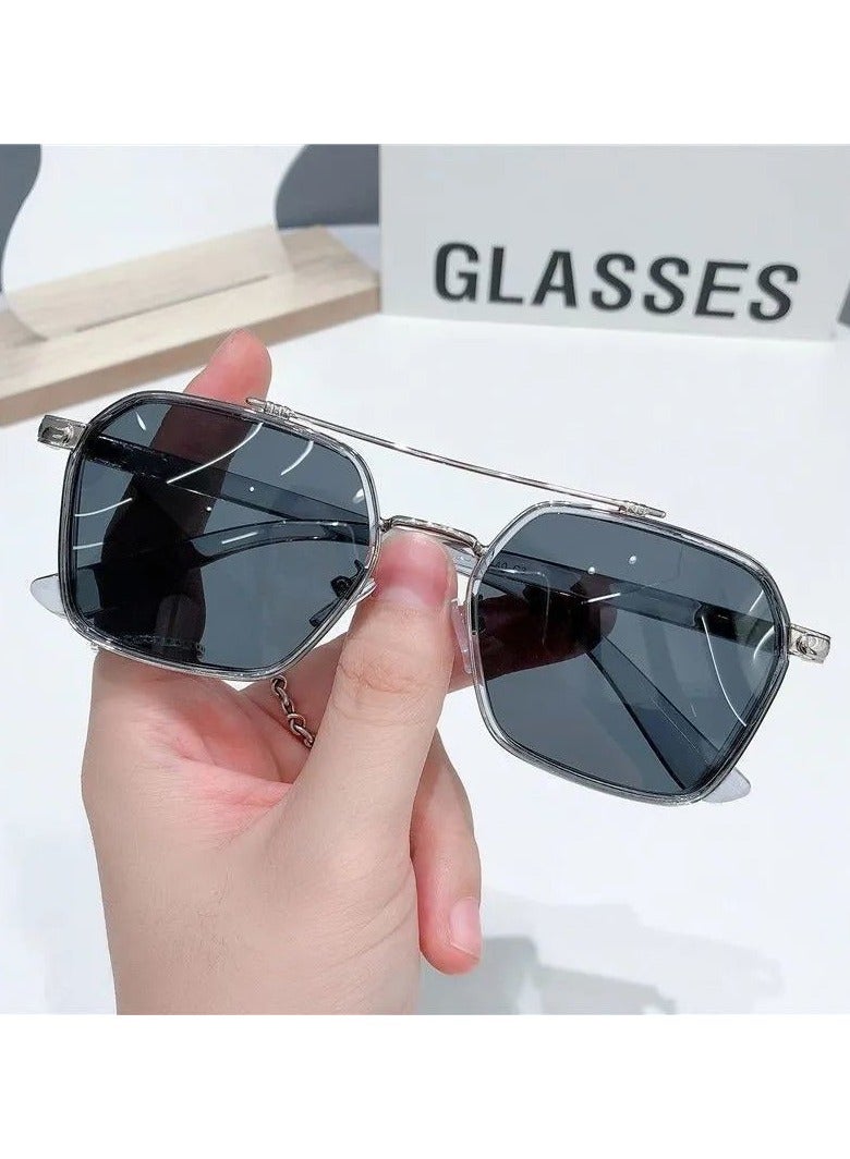 Royal Classic Photosensitive Photochromic Sunglasses Men and Women  Outdoor Sunglasses Polarized Fashionable UV400 Protection Sun Glasses for Men Driving, Fishing, Golfing, Traveling, Gradient Grey Lens - Image 2