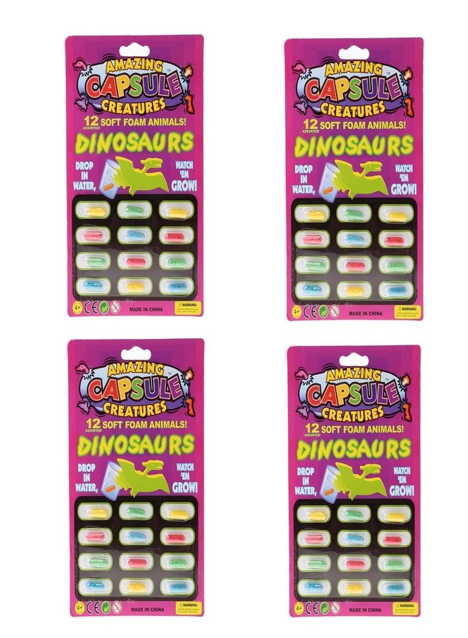 AEC Buko Amazing Creatures Grow in Water Soft Animal Magic Capsule Perfect for Kids Animal and Creature Learning, Novelty Return Gifts for Birthday Parties (Pack of 4(Dinoasaurs)) - Image 1