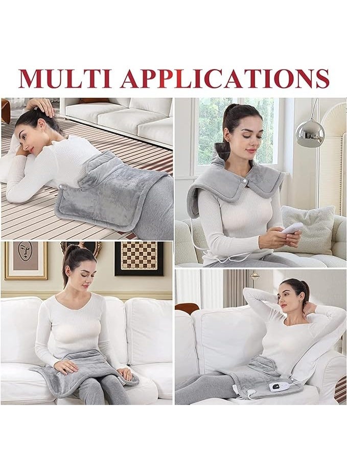 Beauenty Electric Heating Pad for Neck and Shoulders – Fast Heating Shawl with 6 Temperature Options, 4 Timer Settings, Auto Shut-Off, Machine Washable - Image 4