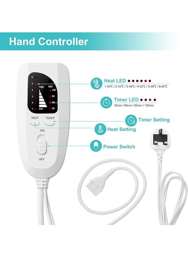 Beauenty Electric Heating Pad for Neck and Shoulders – Fast Heating Shawl with 6 Temperature Options, 4 Timer Settings, Auto Shut-Off, Machine Washable - Image 2