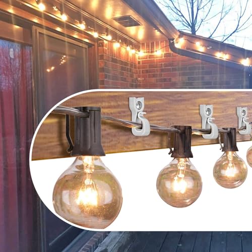 Dolibest Pack of 60 QHanger Home Christmas Lights Hanger Hooks with Phillips Screw for Garage New Year Party Outdoor Easy Release Wire and Fairy Led Lights Widthwise ScrewWhite - Image 3