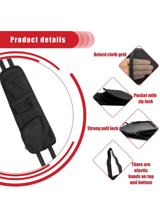 2PCS Car Seat Storage Hanging Bag, Multi-Pocket Seat Side Organizer, Multifunctional Mesh Net Pocket, Can Hold Mobile Phone, Wallet, Glasses, Suitable for Cars, SUVs, Trucks - Image 3