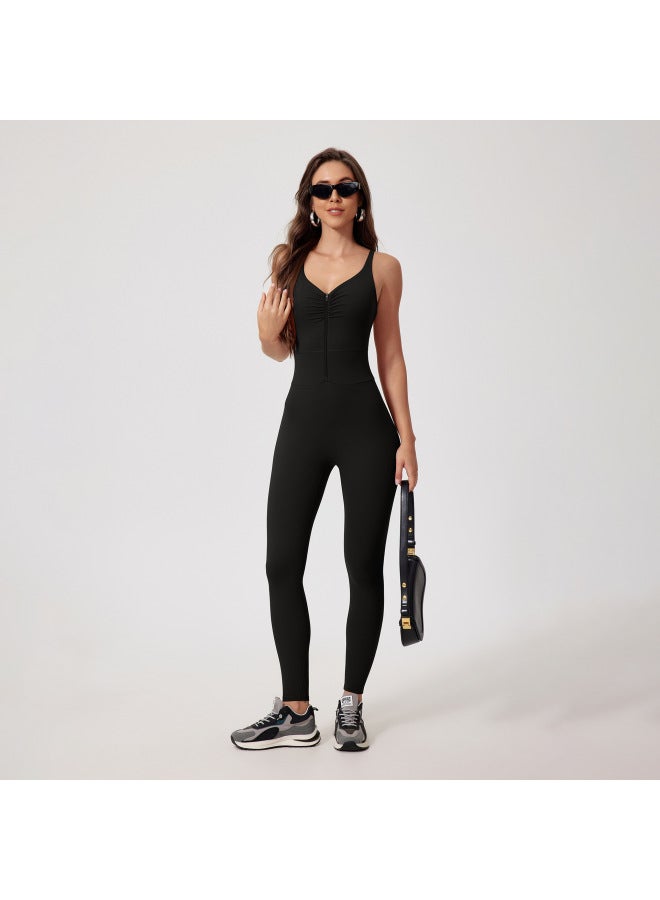Zipper Scrub Naked Tight Yoga Jompon Outdoor Sports Jompon Quick-drying Running Fitness Suit - Image 4