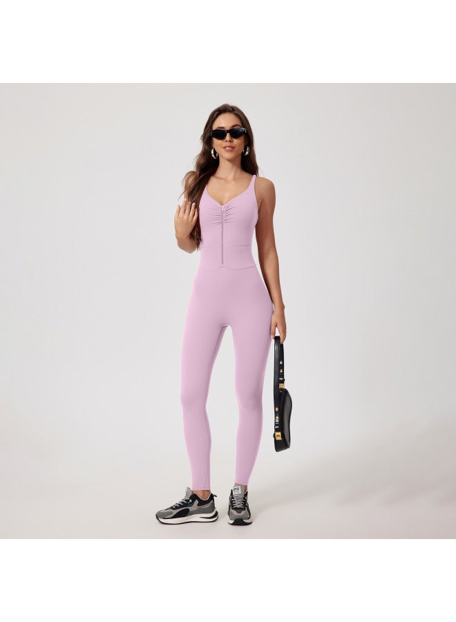Zipper Scrub Naked Tight Yoga Jompon Outdoor Sports Jompon Quick-drying Running Fitness Suit - Image 2