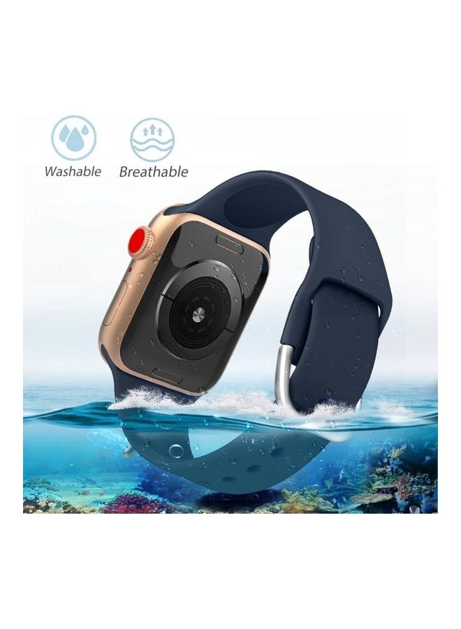 BGM Replacement Band for Apple Watch Series 1/2/3/4/5/6/SE 38/40mm Blue - Image 4