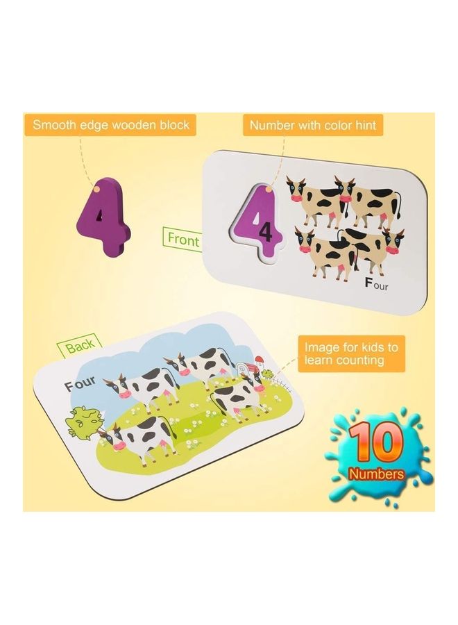 نيبمينينت لعبة أحجيات قطع تركيب خشبية لمطابقة الحروف والأرقام على شكل حيوانات - Image 5