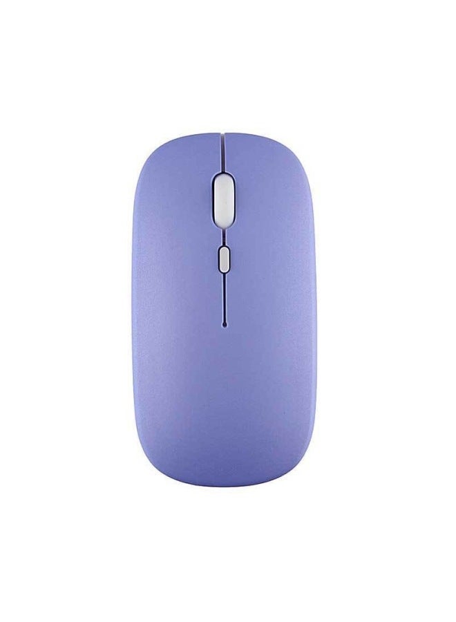 Wireless Mouse For Ipad Phone Tablet Mute Mini Girls Cute Computer Office Bluetooth Mouse-Color:Dual-mode Charging Mouse-dark Purple - Image 3