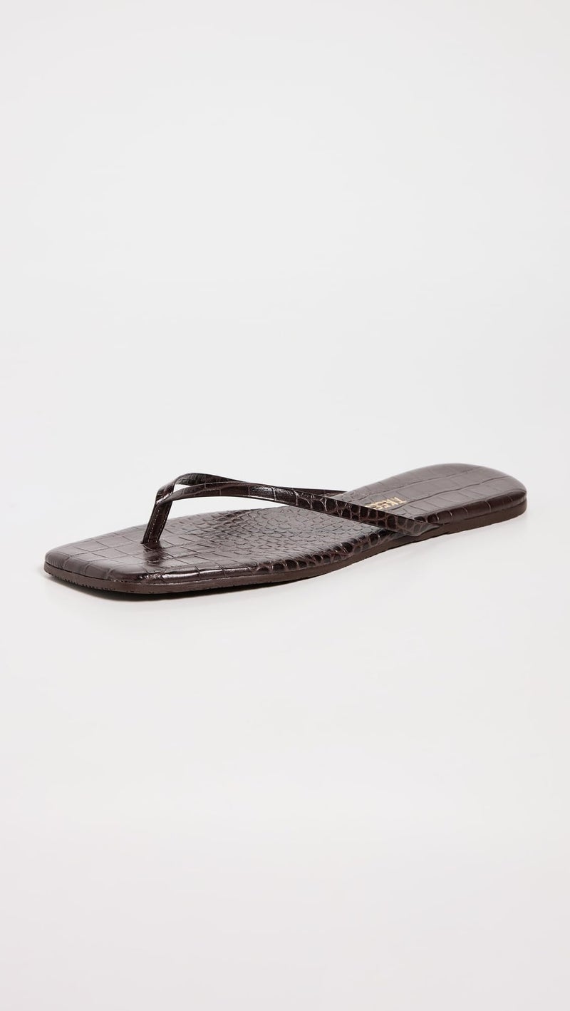 TKEES Women's Square Toe Lily Carob Croc 6 Medium - Image 5