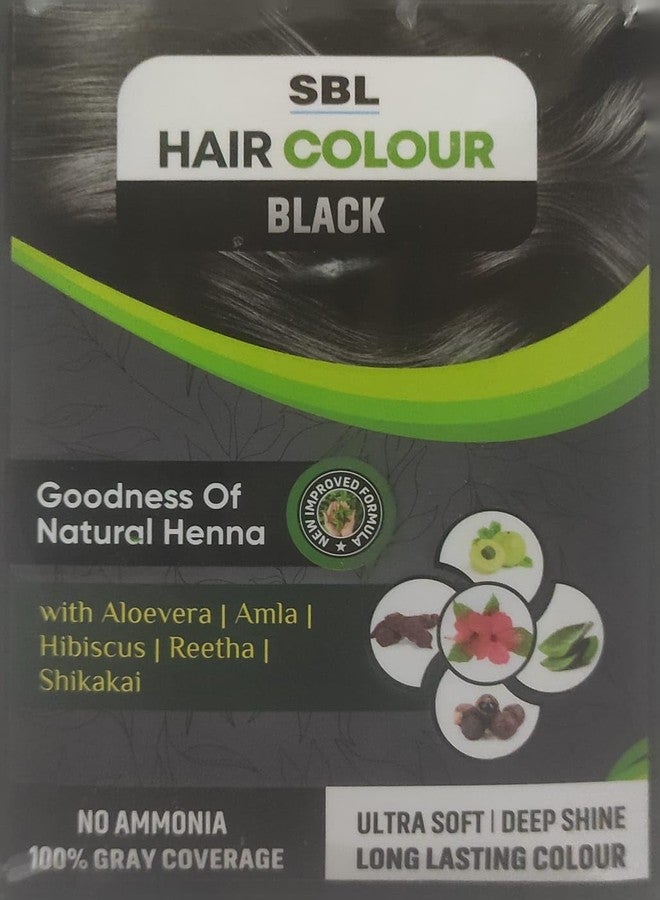 SBL Hair Colour Powder, 330g (Pack of 12) - Black - Image 1