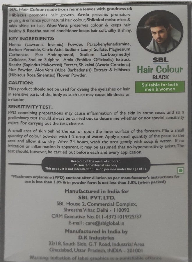 SBL Hair Colour Powder, 330g (Pack of 12) - Black - Image 5