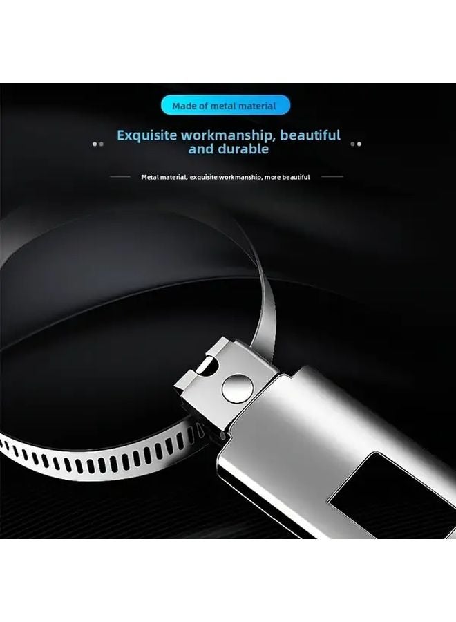 Silvery Car Anti Static Belt Adjustable Metal Grounding Strap for Vehicle Tire - Image 4