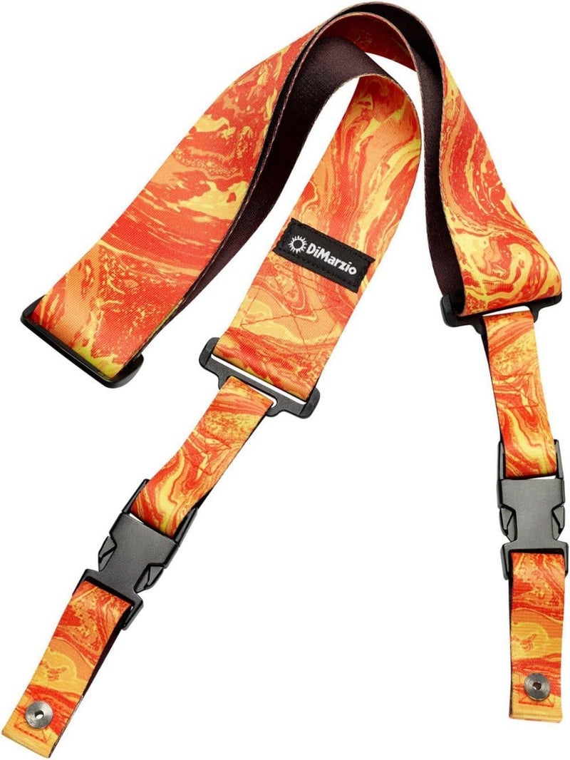 DiMarzio Steve Vai Signature ClipLock Guitar Strap - Orange Universe - Image 3