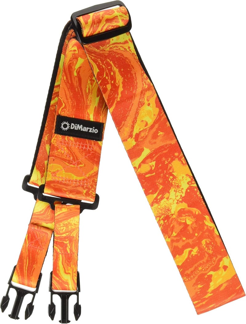 DiMarzio Steve Vai Signature ClipLock Guitar Strap - Orange Universe - Image 1