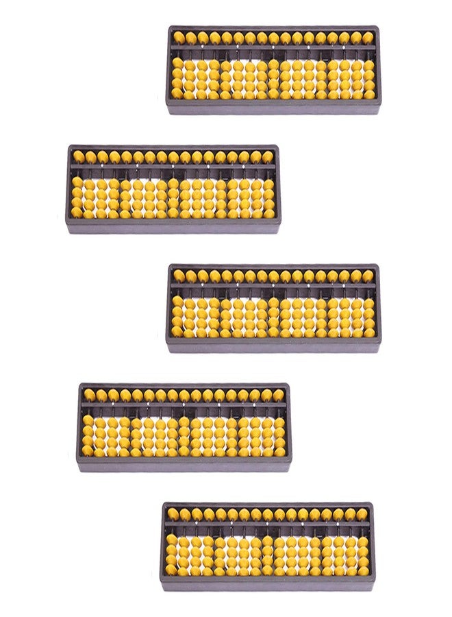 Spillbox مجموعة أدوات تعليم الرياضيات للأطفال من Spillbox Abacus، 17 قضيب أصفر (عبوة من 5 قطع) - Image 1