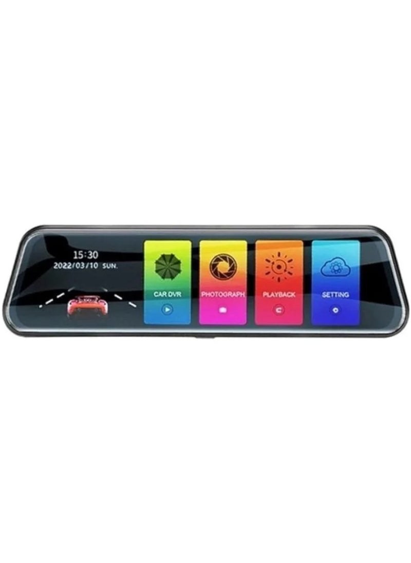 دينكس - داش كام DENX DX2257 بدقة 4K مع شاشة لمس 10 بوصة، رؤية ليلية متقدمة، وعدسة بزاوية 170 درجة لتسجيل أمامي وخلفي عالي الجودة - Image 1