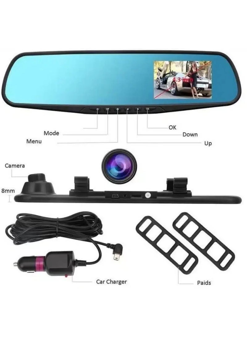 دينكس - داش كام DENX DX2257 بدقة 4K مع شاشة لمس 10 بوصة، رؤية ليلية متقدمة، وعدسة بزاوية 170 درجة لتسجيل أمامي وخلفي عالي الجودة - Image 1
