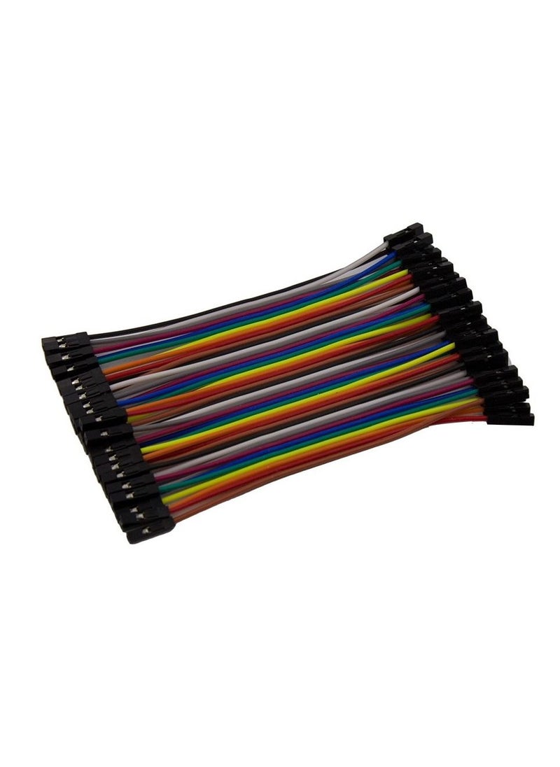 Generic 40 Piece DuPont 20 cm Female To Female Breadboard Jumper Wire Cable Combination For Arduino Multicolour 