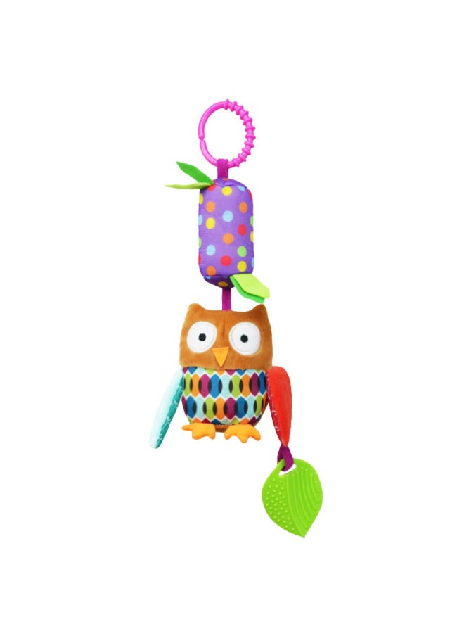 Elephant Monkey Owl Wind Chimes Baby Stroller Hanging Toys 0-1 Years Old Plush Bell Teether Animal Bed Hanging-Specifications:skk Owl Wind Chime  - Image 1