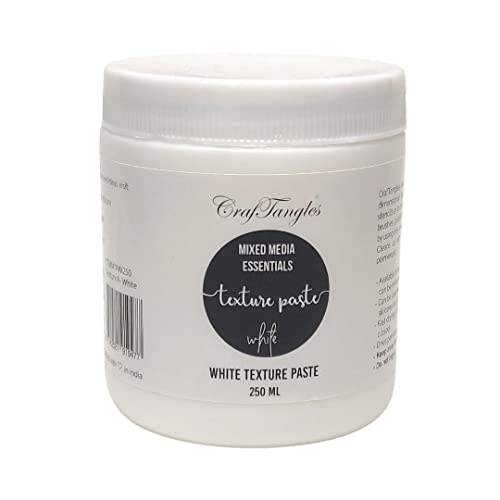 CrafTangles Texture Acrylic Paste - White (250 ml), For Art and Craft, Non Toxic, Made in India, Artist Grade, Add Texture to Art, CTMMTPW250 - Image 1