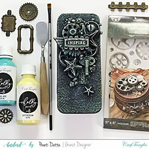 CrafTangles Texture Acrylic Paste - White (250 ml), For Art and Craft, Non Toxic, Made in India, Artist Grade, Add Texture to Art, CTMMTPW250 - Image 4