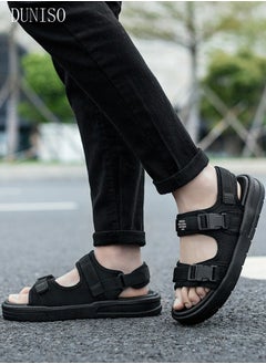 DUNISO Men's Sandals Lightweight Slide Sandal with Non-slip Soles Thick Sole Beach Sandal Open Toe Breathable Slip-on Sandal House Flat Sandal for Indoor and Outdoor  - Image 2