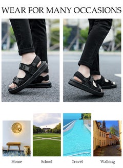DUNISO Men's Sandals Lightweight Slide Sandal with Non-slip Soles Thick Sole Beach Sandal Open Toe Breathable Slip-on Sandal House Flat Sandal for Indoor and Outdoor  - Image 3