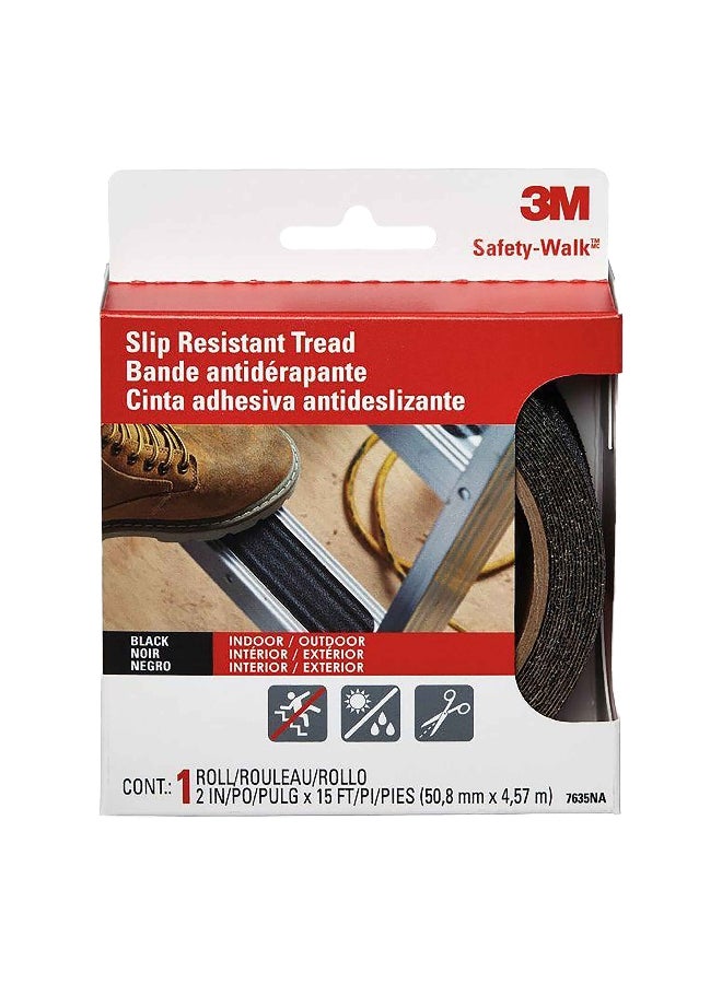 3M Safety Walk Anti Slip Resistant Smooth Installation Step and Ladder Tread Black 2 Inch x 15 ft 610B-R2X180 - Image 1