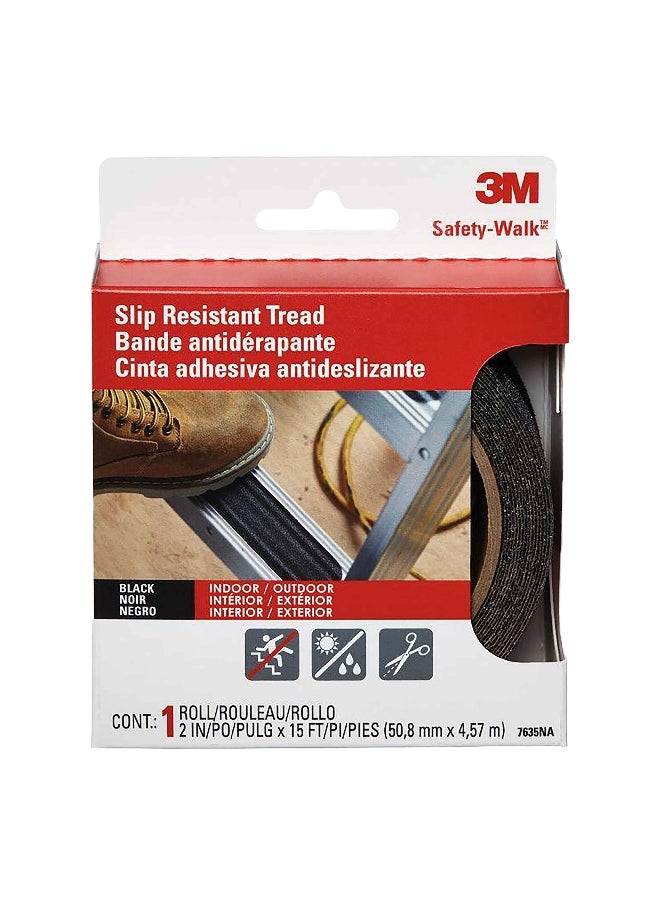 3M - Safety Walk Anti Slip Resistant Smooth Installation Step and Ladder Tread Black 2 Inch x 15 ft 610B-R2X180 - Image 1