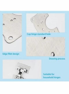 Generic Cabinet Door Hinge Repair Plate,Kitchen Cupboard Door Hinge Repair Kit,Hinge Repair Brackets Kit Includes Fixing Screws,for Wood,Furniture,Shelves,Cabinet (1set)  - Image 4