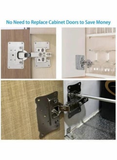 Generic Cabinet Door Hinge Repair Plate,Kitchen Cupboard Door Hinge Repair Kit,Hinge Repair Brackets Kit Includes Fixing Screws,for Wood,Furniture,Shelves,Cabinet (1set)  - Image 5