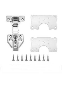 Generic Cabinet Door Hinge Repair Plate,Kitchen Cupboard Door Hinge Repair Kit,Hinge Repair Brackets Kit Includes Fixing Screws,for Wood,Furniture,Shelves,Cabinet (1set)  - Image 1