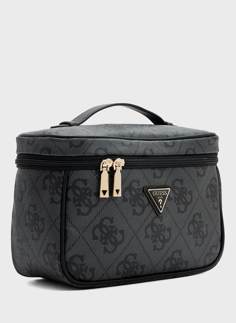 جس Logo Cosmetic Organiser Bag