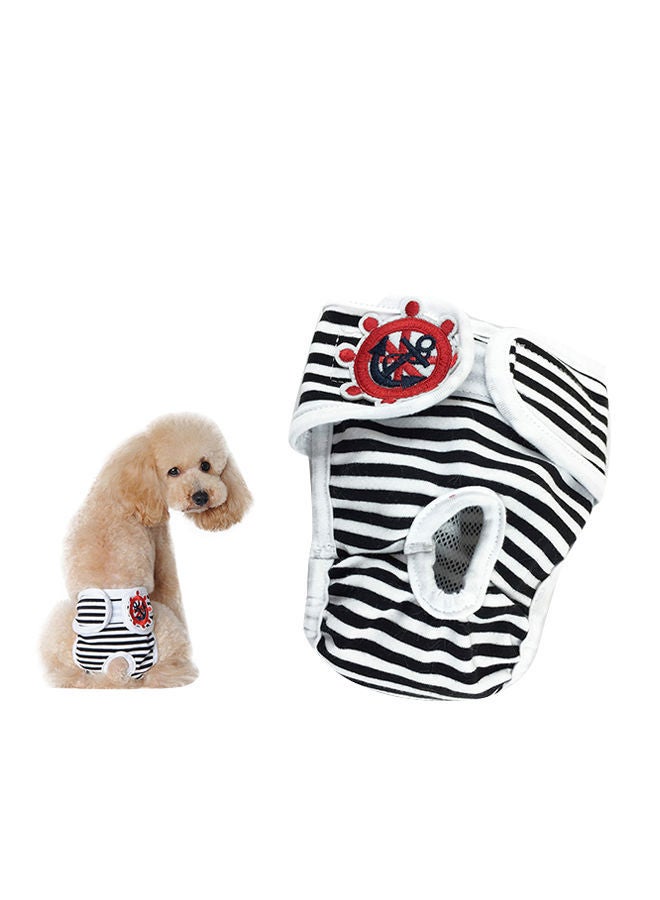 NIBEMINENT Hygiene Washable Female Pet Dog Sanitary Diaper Black 25 x 2 25centimeter