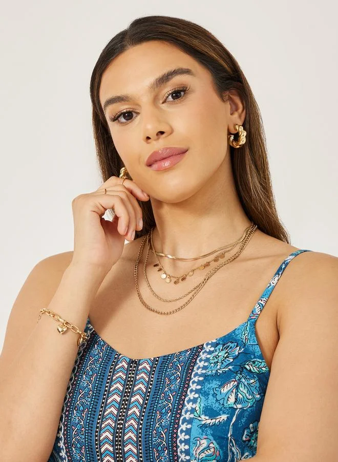 Styli Floral Print Maxi Dress
