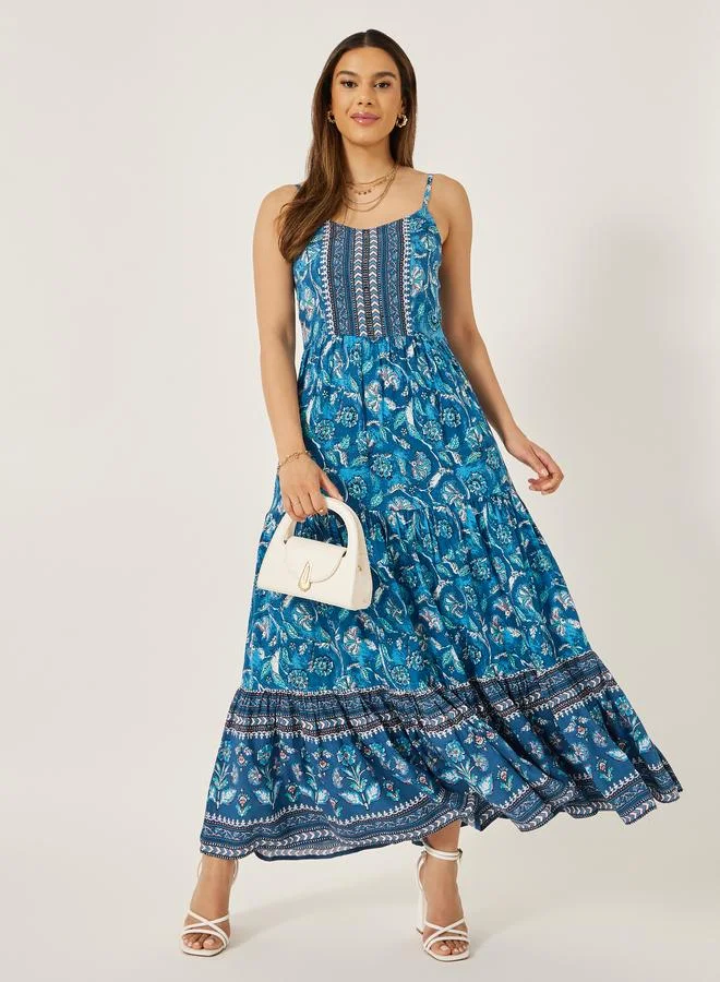 Styli Floral Print Maxi Dress