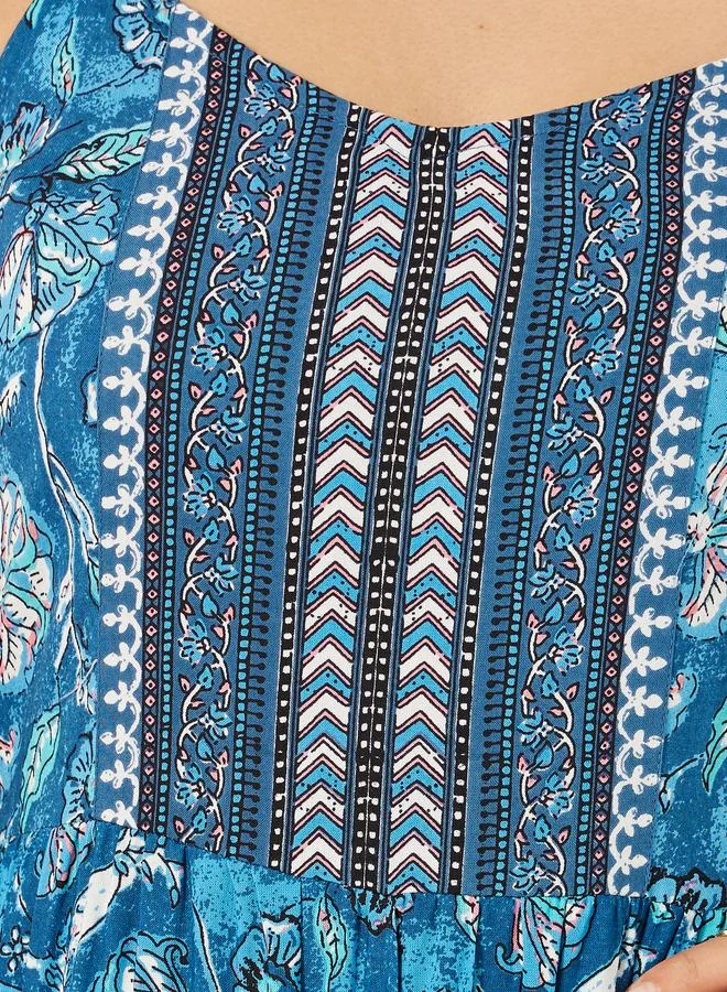 Styli Floral Print Maxi Dress