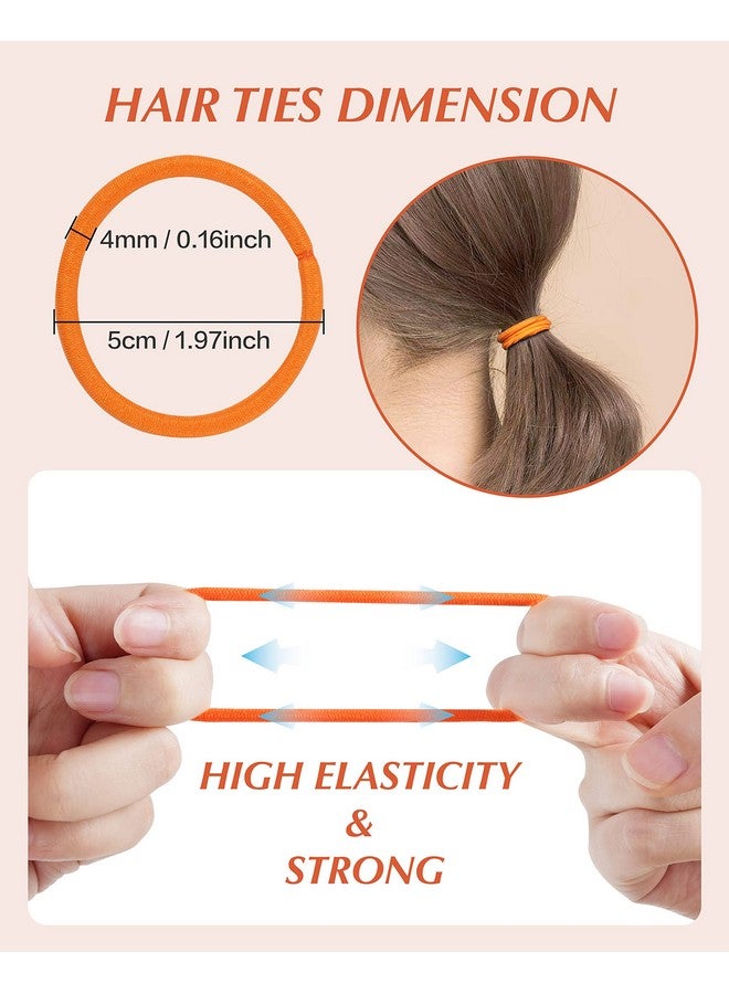 MoHern 203 Pieces Hair Ties No Damage, 4Mm Hair Bands, 20 Colors Elastic Hair Ties For Thick Hair, Medium Size Ponytail Holders For Women And Girls - Image 3