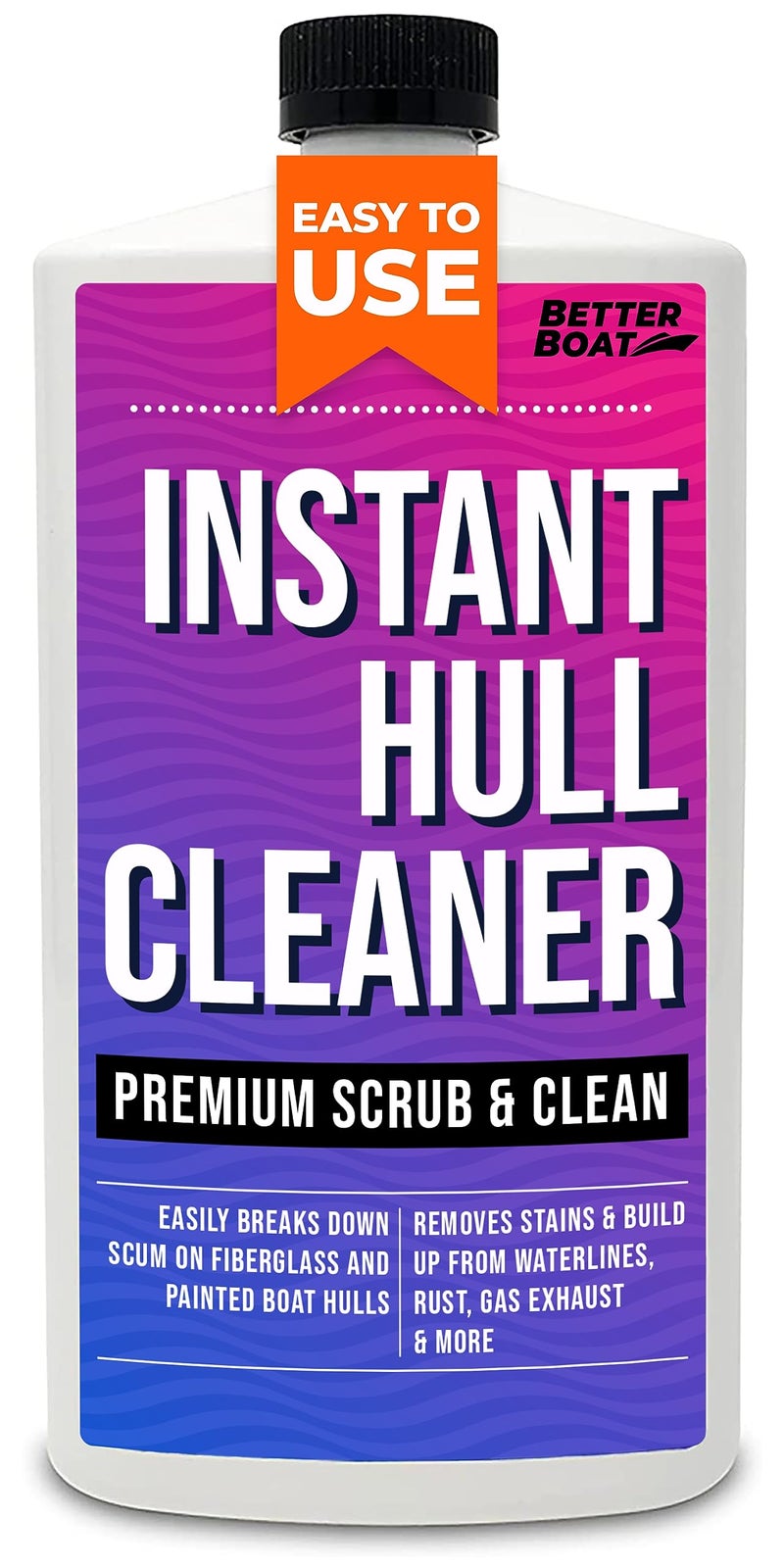Better Boat Fiberglass Boat Hull Cleaner for Boats & Boat Cleaner Cleaning Supplies Marine Metal Stain Remover and Restorer Boat Soap Wash Pro Products Clean Deck Pontoon & Sailboat & Boat Deck Cleaner - Image 1