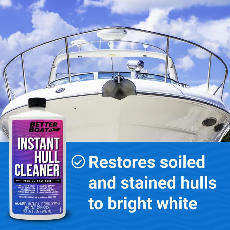 Better Boat Fiberglass Boat Hull Cleaner for Boats & Boat Cleaner Cleaning Supplies Marine Metal Stain Remover and Restorer Boat Soap Wash Pro Products Clean Deck Pontoon & Sailboat & Boat Deck Cleaner - Image 5