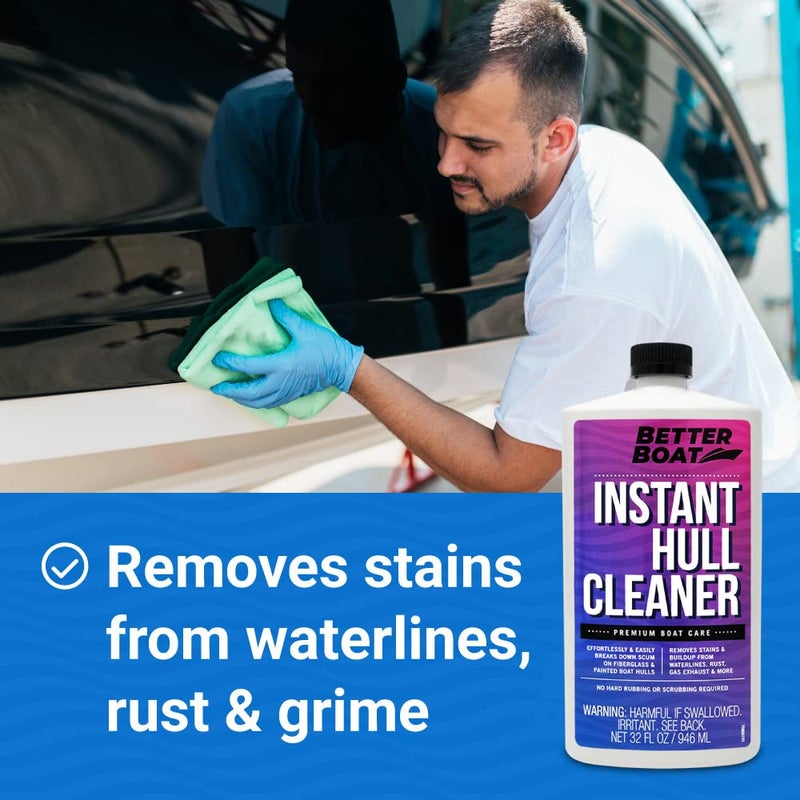 Better Boat Fiberglass Boat Hull Cleaner for Boats & Boat Cleaner Cleaning Supplies Marine Metal Stain Remover and Restorer Boat Soap Wash Pro Products Clean Deck Pontoon & Sailboat & Boat Deck Cleaner - Image 4