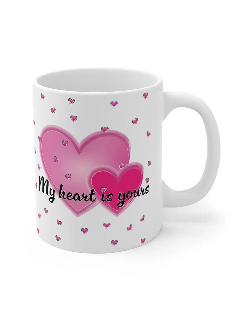 RYN Valentine's Day Mug 11oz - Love Gift for Her, Cup with Hearts, Romantic Coffee Mug, Anniversary Present, Valentine Decor - Image 3