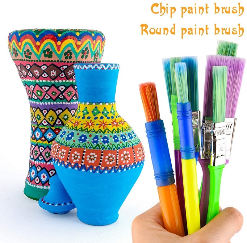 KABEER ART Set of 15 Paint Brushes and Foam Brushes of Various Sizes for Painting - Image 4