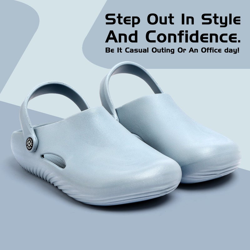 Face Aqua Blue Clogs for Men - Image 2