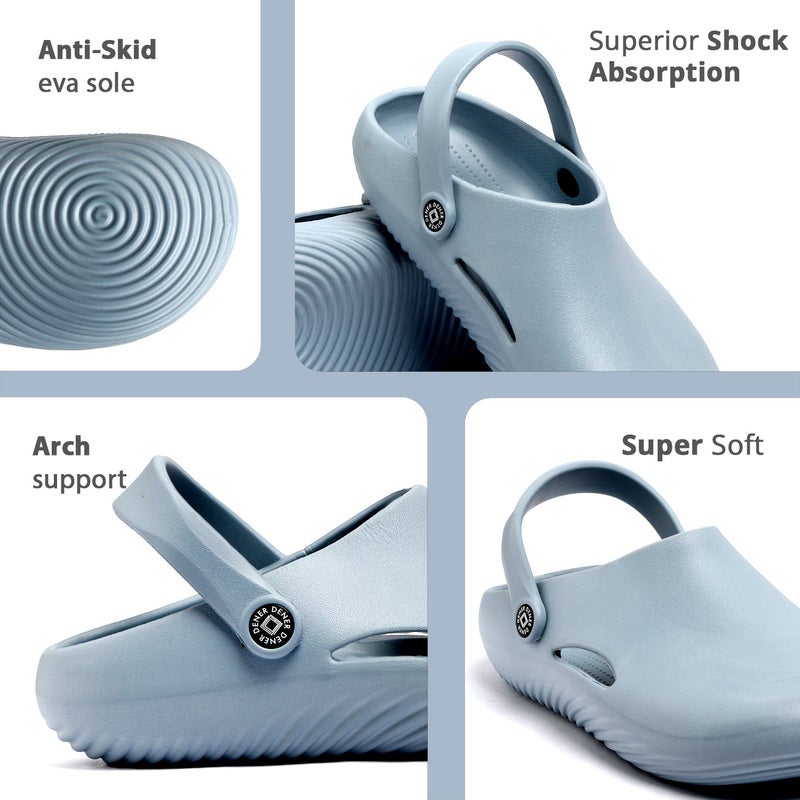 Face Aqua Blue Clogs for Men - Image 4