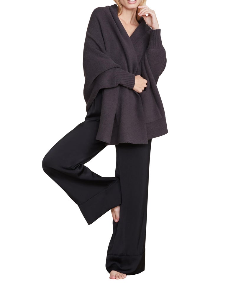 Barefoot dreams Barefoot Dreams Womens CozyChic Blanket Wrap Carbon Grey One Size 