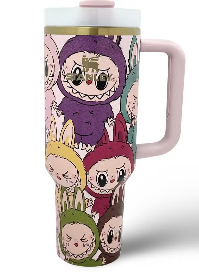 Stanley Stanley x Labubu 40oz Tumbler H2.0 FlowState Quencher – Limited Edition Stainless Steel Vacuum Insulated Travel Mug with Straw & Lid | Keeps Drinks Cold or Hot | Eco-Friendly Reusable Water Bottle | Gift-Ready Packaging  - Image 1
