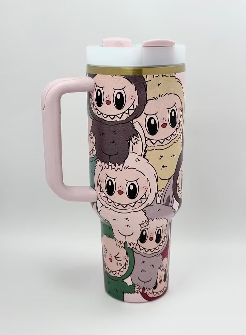 Stanley Stanley x Labubu 40oz Tumbler H2.0 FlowState Quencher – Limited Edition Stainless Steel Vacuum Insulated Travel Mug with Straw & Lid | Keeps Drinks Cold or Hot | Eco-Friendly Reusable Water Bottle | Gift-Ready Packaging  - Image 3