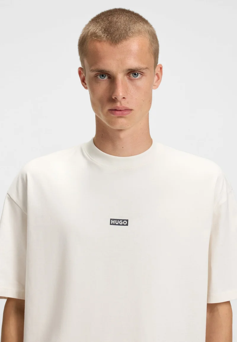 HUGO Cotton-jersey T-shirt with new-season logo story